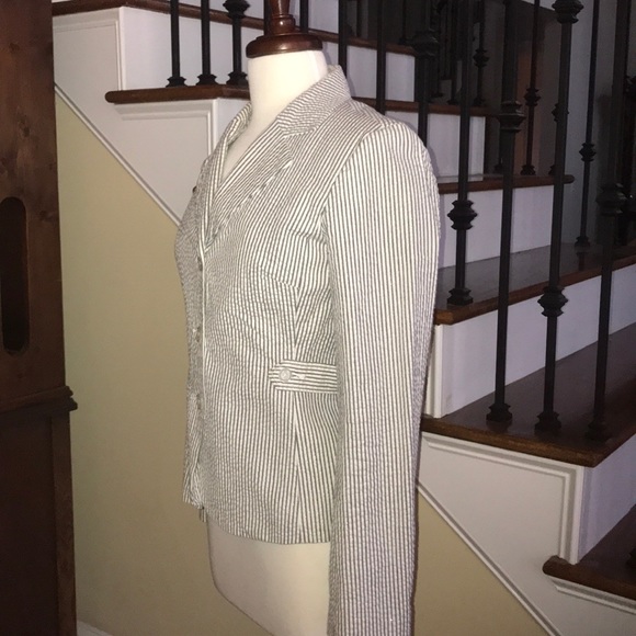 Isaac Mizrahi Size Small Seersucker Blazer - Picture 3 of 4